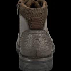 Bottines MARRON Homme Motif Uni Lacets