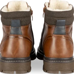 Bottines MARRON Homme Motif Uni Lacets