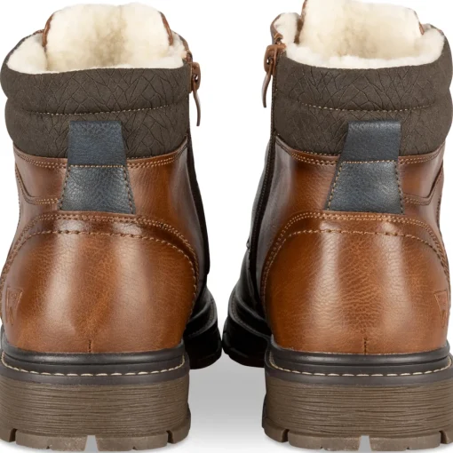 Bottines MARRON Homme Motif Uni Lacets