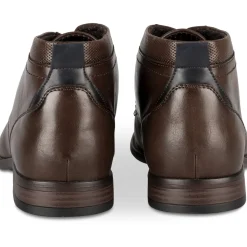 Bottines MARRON Homme Motif Uni Lacets