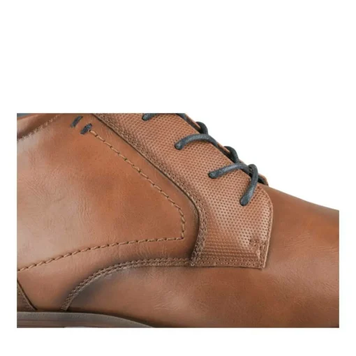 Bottines MARRON Homme Motif Uni Lacets