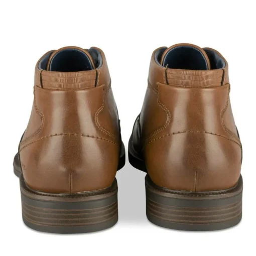 Bottines MARRON Homme Motif Uni Lacets