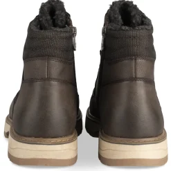 Bottines MARRON Homme Motif Uni Lacets