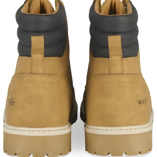 Bottines MARRON Homme Motif Uni Lacets