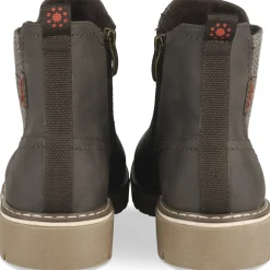 Bottines MARRON Homme Motif Uni Elastique + Fermeture éclair