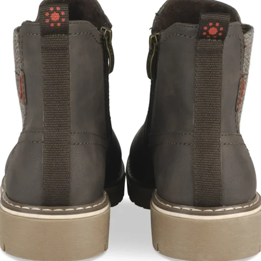 Bottines MARRON Homme Motif Uni Elastique + Fermeture éclair