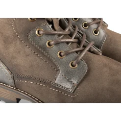 Bottines MARRON Homme Motif Uni Lacets