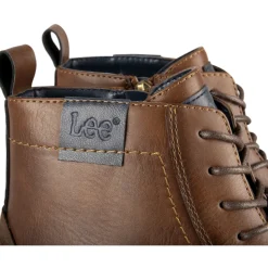 Bottines MARRON Homme Motif Uni Lacets