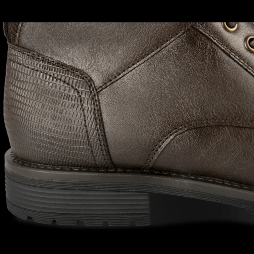 Bottines MARRON Homme Motif Uni Lacets