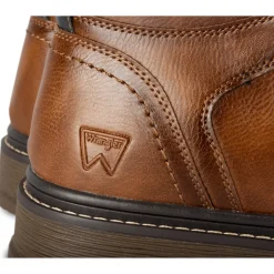 Bottines MARRON Homme Motif Uni Lacets