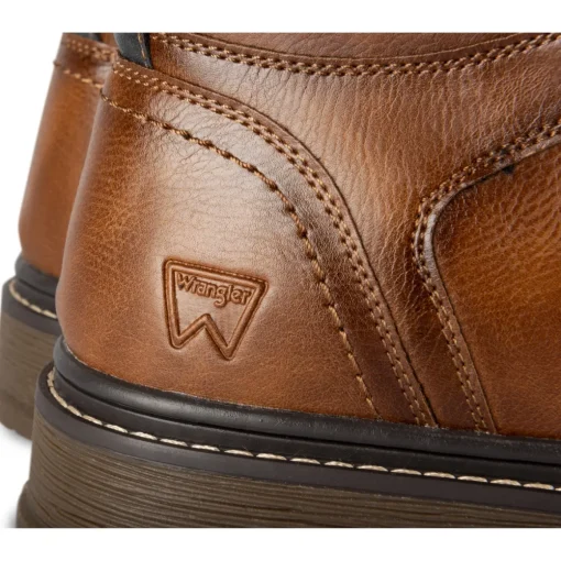 Bottines MARRON Homme Motif Uni Lacets