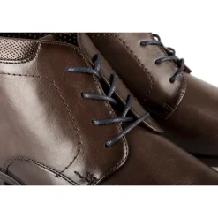 Bottines MARRON Homme Motif Uni Lacets