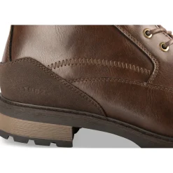 Bottines MARRON Homme Motif Uni Lacets