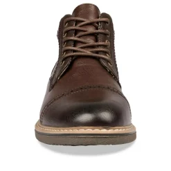 Bottines MARRON Homme Motif Uni Lacets