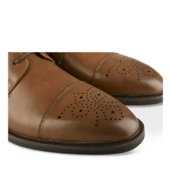 Bottines MARRON Homme Motif Uni Lacets