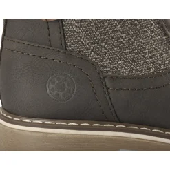 Bottines MARRON Homme Motif Uni Elastique + Fermeture éclair