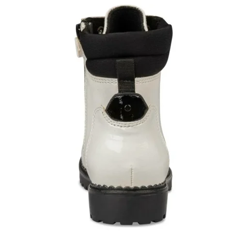 Bottines Montagne BLANC Fille Motif Vernis Lacets