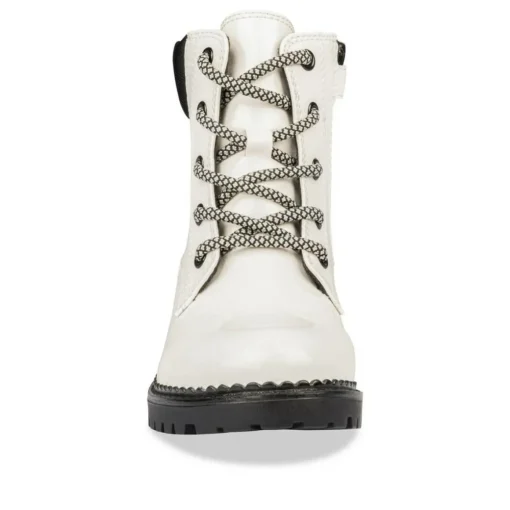 Bottines Montagne BLANC Fille Motif Vernis Lacets
