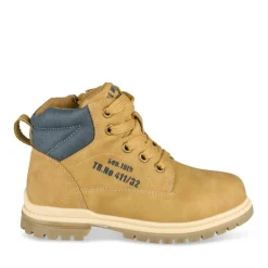 Bottines Montagne COGNAC Garçon Motif Uni Lacets