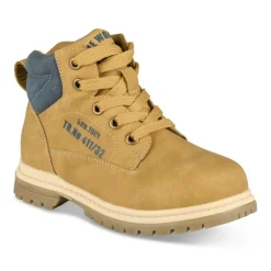 Bottines Montagne COGNAC Garçon Motif Uni Lacets