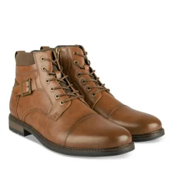 Bottines Montagne COGNAC Homme Motif Uni Lacets