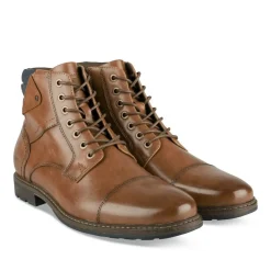 Bottines Montagne COGNAC Homme Motif Uni Lacets