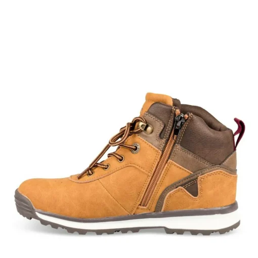 Bottines Montagne COGNAC Garçon Motif Uni Lacets