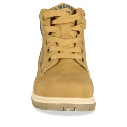 Bottines Montagne COGNAC Garçon Motif Uni Lacets