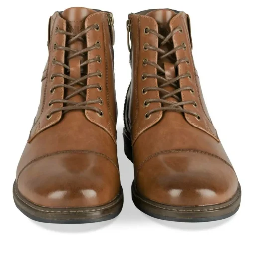 Bottines Montagne COGNAC Homme Motif Uni Lacets