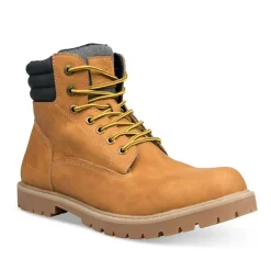 Bottines Montagne COGNAC Homme Motif Uni Lacets