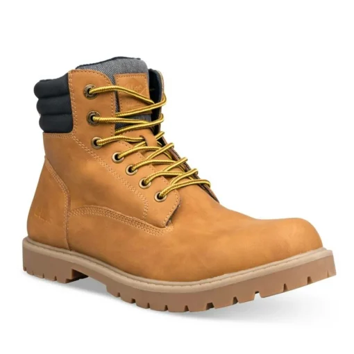 Bottines Montagne COGNAC Homme Motif Uni Lacets