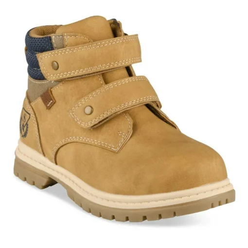 Bottines Montagne COGNAC Garçon Motif Uni Scratch