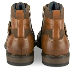 Bottines Montagne COGNAC Homme Motif Uni Lacets