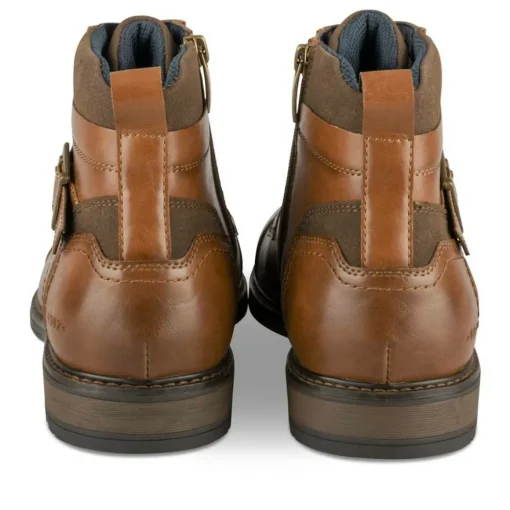 Bottines Montagne COGNAC Homme Motif Uni Lacets