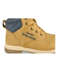 Bottines Montagne COGNAC Garçon Motif Uni Lacets
