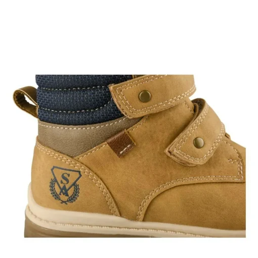 Bottines Montagne COGNAC Garçon Motif Uni Scratch