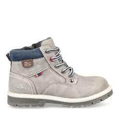 Bottines Montagne GRIS Garçon Motif Uni Lacets