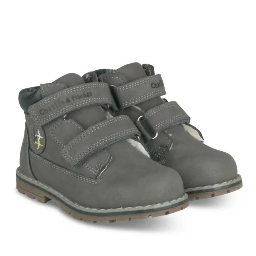 Bottines Montagne GRIS Garçon Motif Uni Scratch