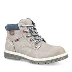 Bottines Montagne GRIS Garçon Motif Uni Lacets