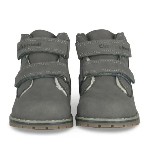 Bottines Montagne GRIS Garçon Motif Uni Scratch