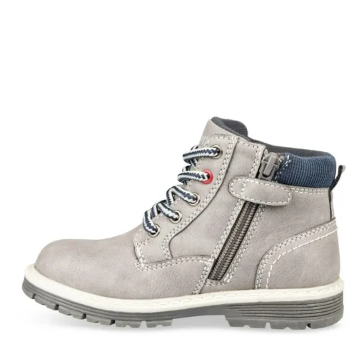 Bottines Montagne GRIS Garçon Motif Uni Lacets