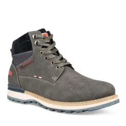 Bottines Montagne GRIS Homme Motif Uni Lacets
