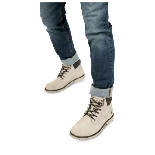 Bottines Montagne GRIS Homme Motif Uni Lacets