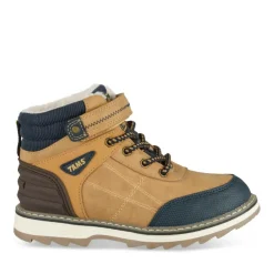 Bottines Montagne JAUNE Garçon Motif Fausse Fourrure Lacets