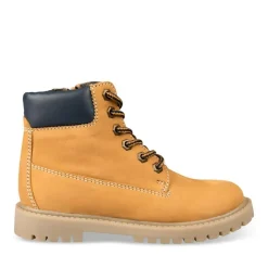 Bottines Montagne JAUNE Garçon CUIR Motif Uni Lacets