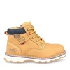 Bottines Montagne JAUNE Garçon Motif Uni Lacets