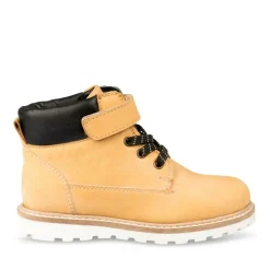 Bottines Montagne JAUNE Garçon CUIR Motif Uni Scratch