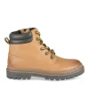 Bottines Montagne JAUNE Garçon CUIR Motif Uni Lacets