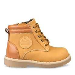 Bottines Montagne JAUNE Garçon CUIR Motif Uni Lacets