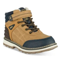 Bottines Montagne JAUNE Garçon Motif Fausse Fourrure Lacets